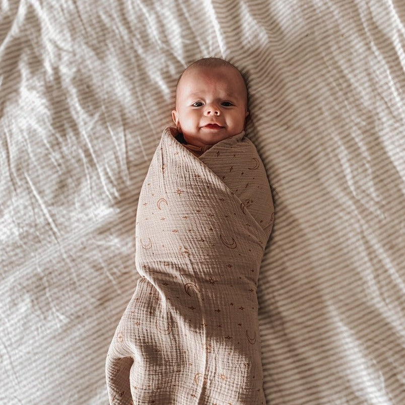 Organic Muslin Swaddle - Night Sky