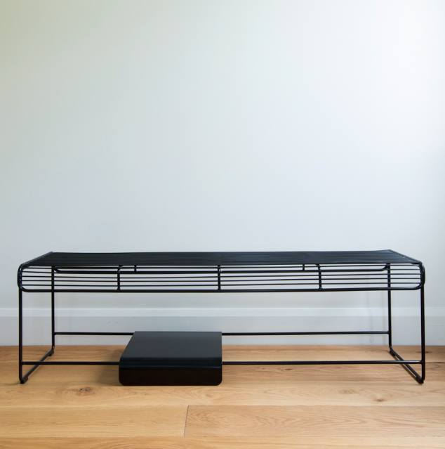 Benmore Wire Bench Seat - Black