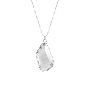 Copy of Clear Drop Necklace | Silver