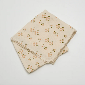 Organic Muslin Swaddle - Daisy