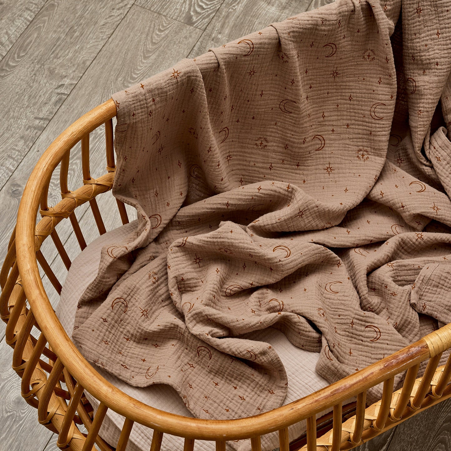 Organic Muslin Swaddle - Night Sky