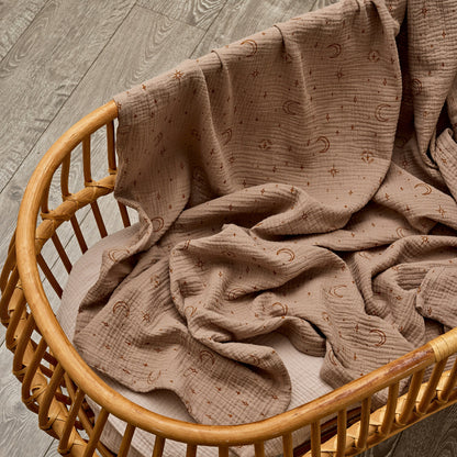 Organic Muslin Swaddle - Night Sky